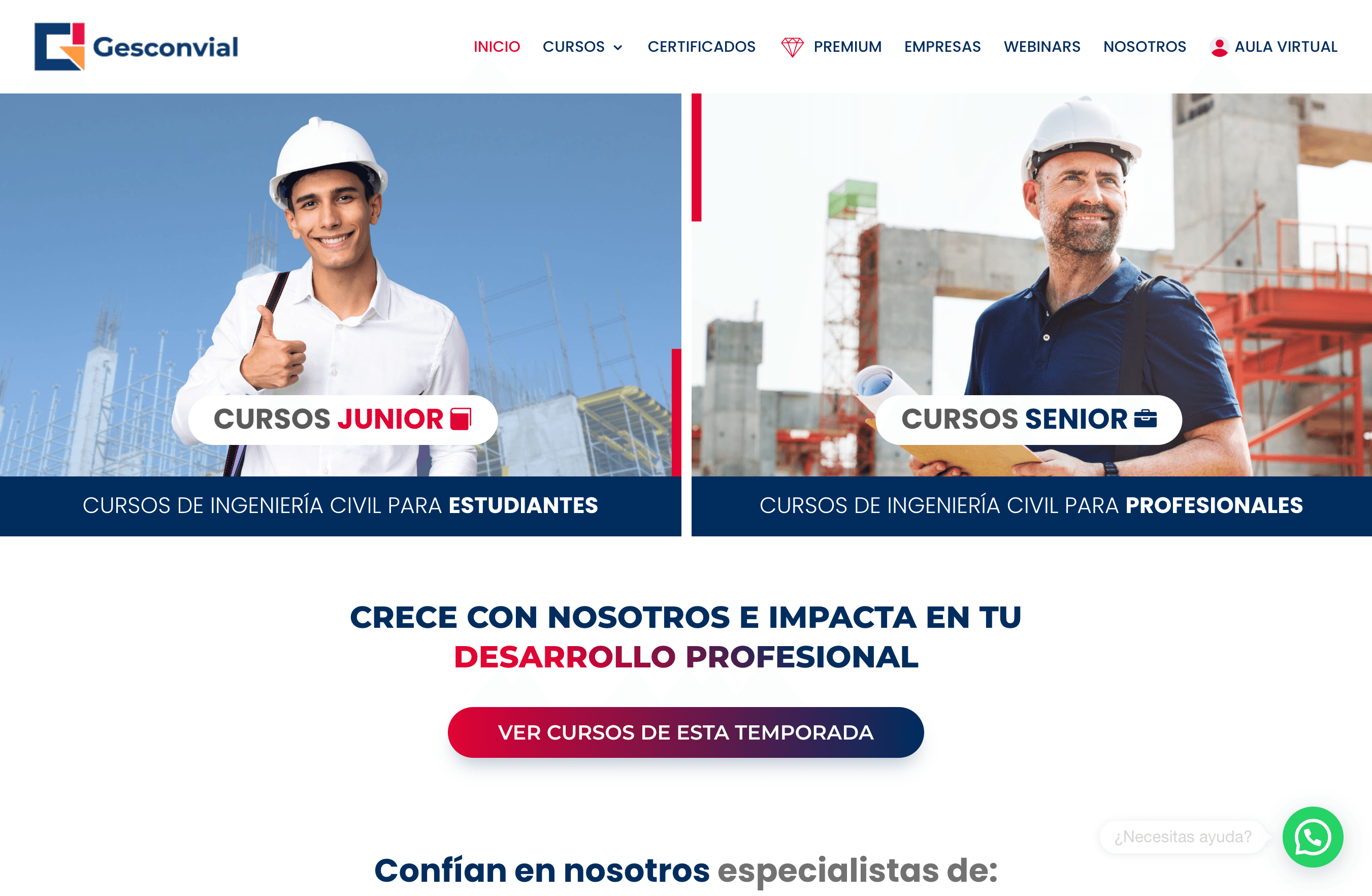 Plataforma de Aula Virtual Gesconvial